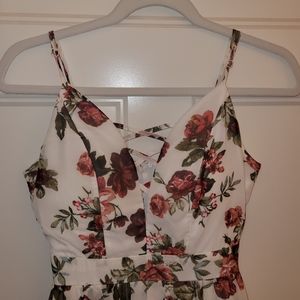 Summer floral romper dress
